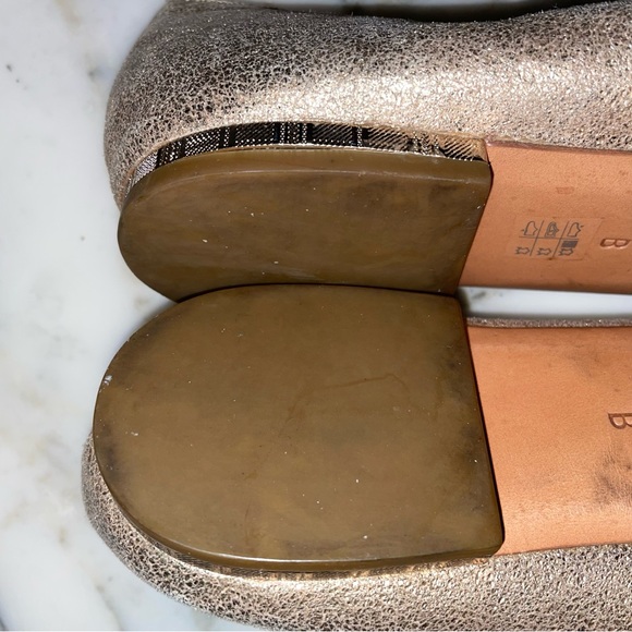 COACH Gold Leather Smoking Slippers Flats - 11B - Picture 6 of 8